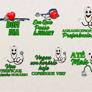 Imagem de capa para o Curso online Figurinhas para Respostas de WhatsApp para Consultório/Medicos