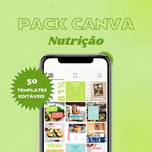Imagem de capa para o Curso online PACK CANVA NUTRIÇÃO