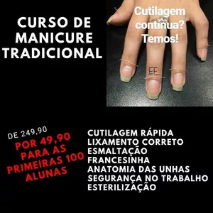 Imagem de Curso de Manicure e pedicure tradicional criado por Édina Fagnani na hotmart