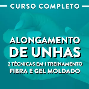 Imagem de capa para o Curso online CURSO COMPLETO DE ALONGAMENTO - Fibra de vidro e Gel moldado