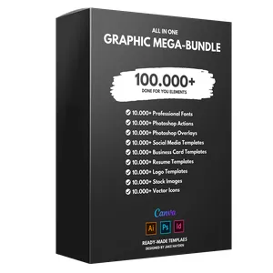 Cover image for Online course Ultimate 1000GB Mega Graphics Mastery Bundle