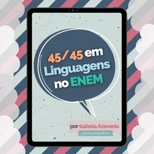 Imagem de capa para o Ebook 45/45 em Linguagens no ENEM
