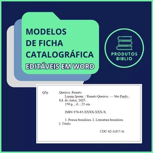 Imagem de capa para o Curso online Fichas catalográficas - Modelos prontos em Word