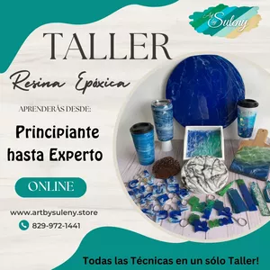 Imagen de portada para Curso online Taller de Resina Epóxica TODOS LOS NIVELES! Desde Principiante hasta Experto!