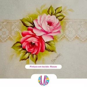 Imagem de capa para o Curso online Pintura em tecido: Rosas
