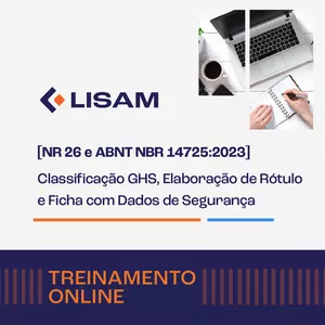 Imagem de capa para o Curso online Ficha com Dados de Segurança de Produtos Químicos - ABNT 14725:2023