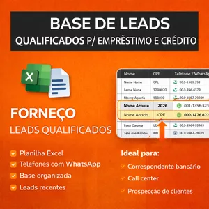 Imagem de capa para o Ebook 3K LEADS 2026 - SERVIÇOS FINANCEIROS EMPRÉSTIMOS - CRÉDITOS 