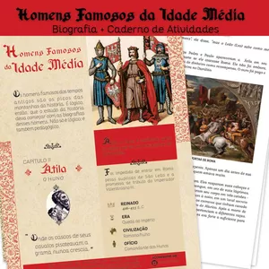 Imagem de capa para o Ebook ÁTILA O HUNO - HOMENS FAMOSOS DA IDADE MÉDIA