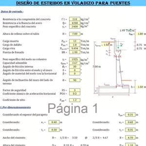 Imagen de portada para Curso online PLANTILLA EXCEL PARA EL DISEÑO DE ESTRIBOS EN VOLADIZO
