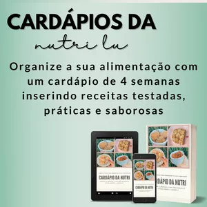 Imagem de capa para o Ebook Cardápio da Nutri Lu