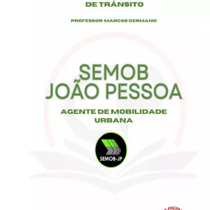 Imagem de capa para o Ebook Caderno de Questões Comentadas para a SEMOB-JP -Legislação de Trânsito- Constitucional e Administrativo