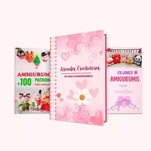 Imagen de portada para Ebook Patrones navideños | Agenda Crochetera | Paquete cojines Amigurumi