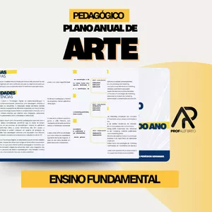 Imagem de capa para o Ebook PLANO ANUAL - ARTE - ENSINO FUNDAMENTAL (6º AO 9º ANO)