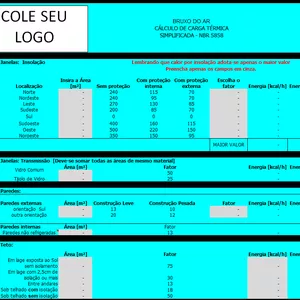Imagem de capa para o Ebook Planilha de Cálculo de Carga Térmica