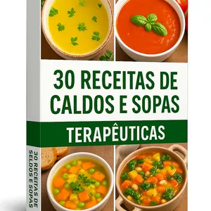Imagem de capa para o Ebook 30 Receitas de Caldos e Sopas Terapeuticas