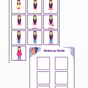 Imagem de capa para o Ebook Rotina do Vestir - Menina 