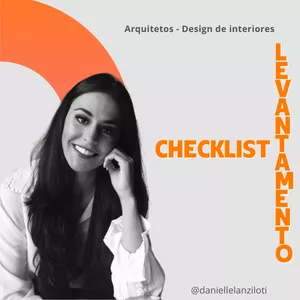 Imagem de capa para o Ebook  CHECKLIST LEVANTAMENTO -DESIGN DE INTERIORES, ARQUITETURA
