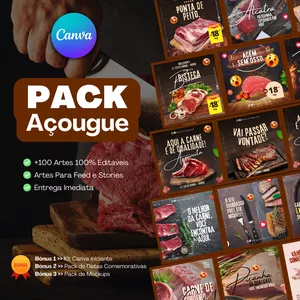 Imagem do curso  Pack Canva Para Açougues