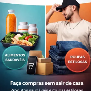 Imagem de capa para o Ebook Facilidade e Conforto: A Nova Forma de Adquirir Alimentos e Roupas