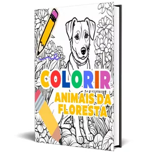 Imagem de capa para o Ebook Animais da Floresta - Livro para Colorir