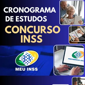 Imagem de capa para o Ebook CRONOGRAMA DE ESTUDOS INSS 3 MESES 