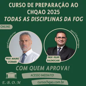 Imagem de capa para o Curso online Curso de Preparação ao CHQAO 2025