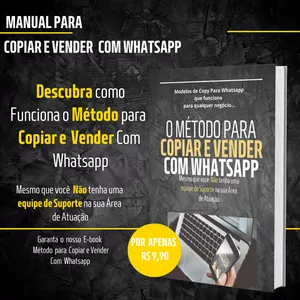 Imagem de capa para o Ebook Manual Copiar e Vender com Whatsapp