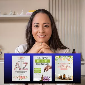 Imagem de capa para o Ebook E-book digital: "De A a Z sobre os Óleos Essenciais"
