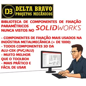 Imagem de capa para o Ebook Biblioteca de Peças 3D com mais de 1000 Componentes de Fixação