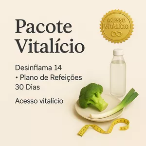 Imagem de capa para o Ebook Plano de Refeições 30 dias + Desinflama 14 / Protocolo Anti-inflamatório + Acesso Vitalício