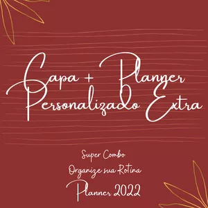 Imagem principal do produto Capa + Planner Anual/Mensal Personalizado Extra