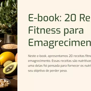 Imagem de capa para o Ebook E-book: 20 Receitas Fitness para Emagrecimento