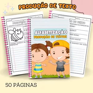 Imagem de capa para o Ebook 50 ATIVIDADES DE PRODUÇÃO DE TEXTO PARA ALFABETIZAÇÃO 