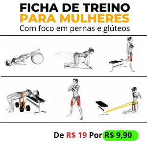 Imagem de capa para o Ebook Ficha de treino para mulher com foco em perna e glúteo