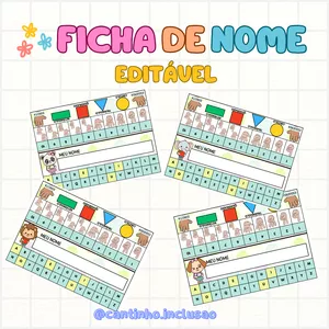 Imagem de capa para o Ebook Ficha de Nome Editável-Modelo 1