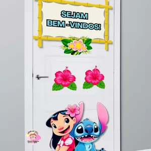 Imagem de capa para o Ebook Painel porta Bem-vindos stitch 🌺