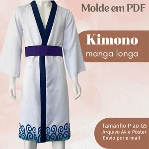 Imagem de capa para o Ebook MOLDE EM PDF KIMONO MANGA LONGA 