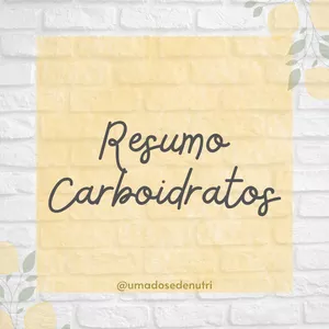 Imagem de capa para o Ebook Resumo carboidratos
