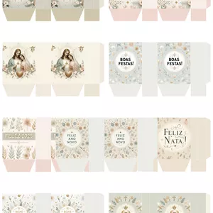 Imagem de capa para o Ebook Sacolinha de Presente para Imprimir - Feliz Natal e Boas Festas com Temas Religiosos