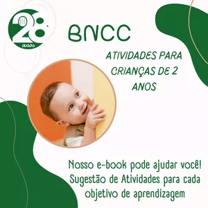 Imagem de capa para o Ebook Crianças de 2 anos - atividades por objetivos de aprendizagem da BNCC