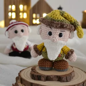 Imagem de capa para o Ebook Guido Gnomo - Padrão amigurumi Natal PDF