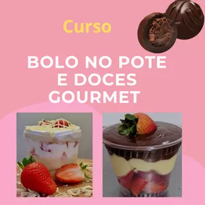 Imagem de capa para o Ebook Lucre  com bolos de pote e doces gourmet 