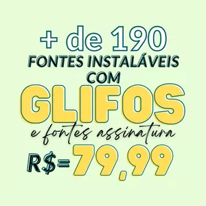 Imagem de capa para o Ebook Mais de 190 fontes estilo assinatura e com glifos