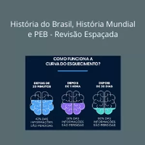 Imagem de capa para o Curso online Decks Semanais de Revisão Espaçada - História do Brasil - História Mundial e PEB
