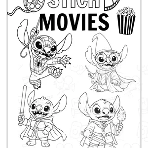 Cover image for Ebook STITCH MOVIES - PAINTING BOOK
