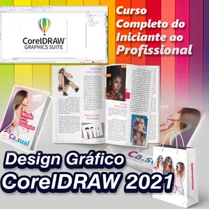 Imagem de capa para o Curso online Design Gráfico CorelDraw® 2022 do Iniciante ao Profissional
