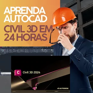 Imagem de capa para o Curso online APRENDA AUTOCAD CIVIL 3D EM 24 HORAS