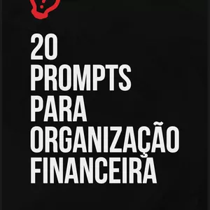 Imagem de capa para o Ebook 20 prompts para organização financeira