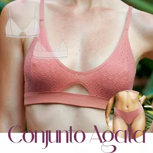 Imagem de capa para o Ebook CONJUNTO ÁGATA - SUTIÃ+CALCINHA - MOLDE EM PDF