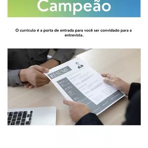 Imagem de capa para o Ebook E-book Currículo Campeão